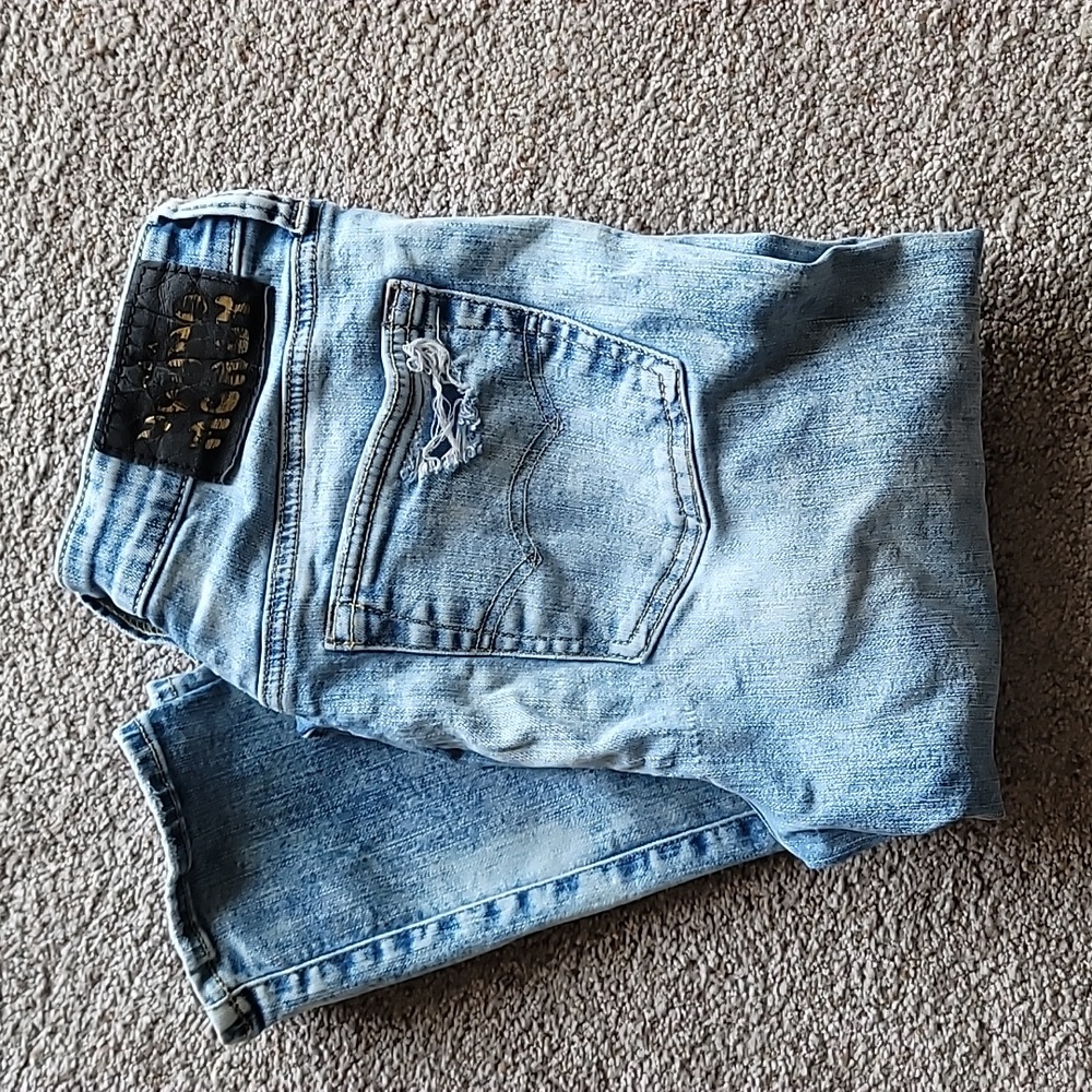 American Eagle Young Money stacked skinny jean